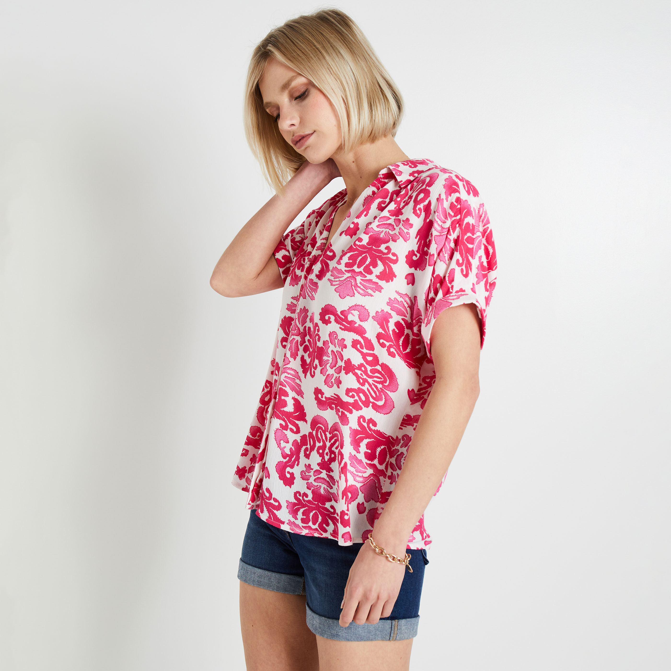 Chemise manches courtes femme