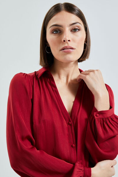 Chemise satinée femme