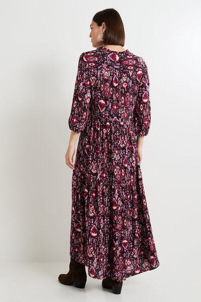 Robe longue imprimée femme