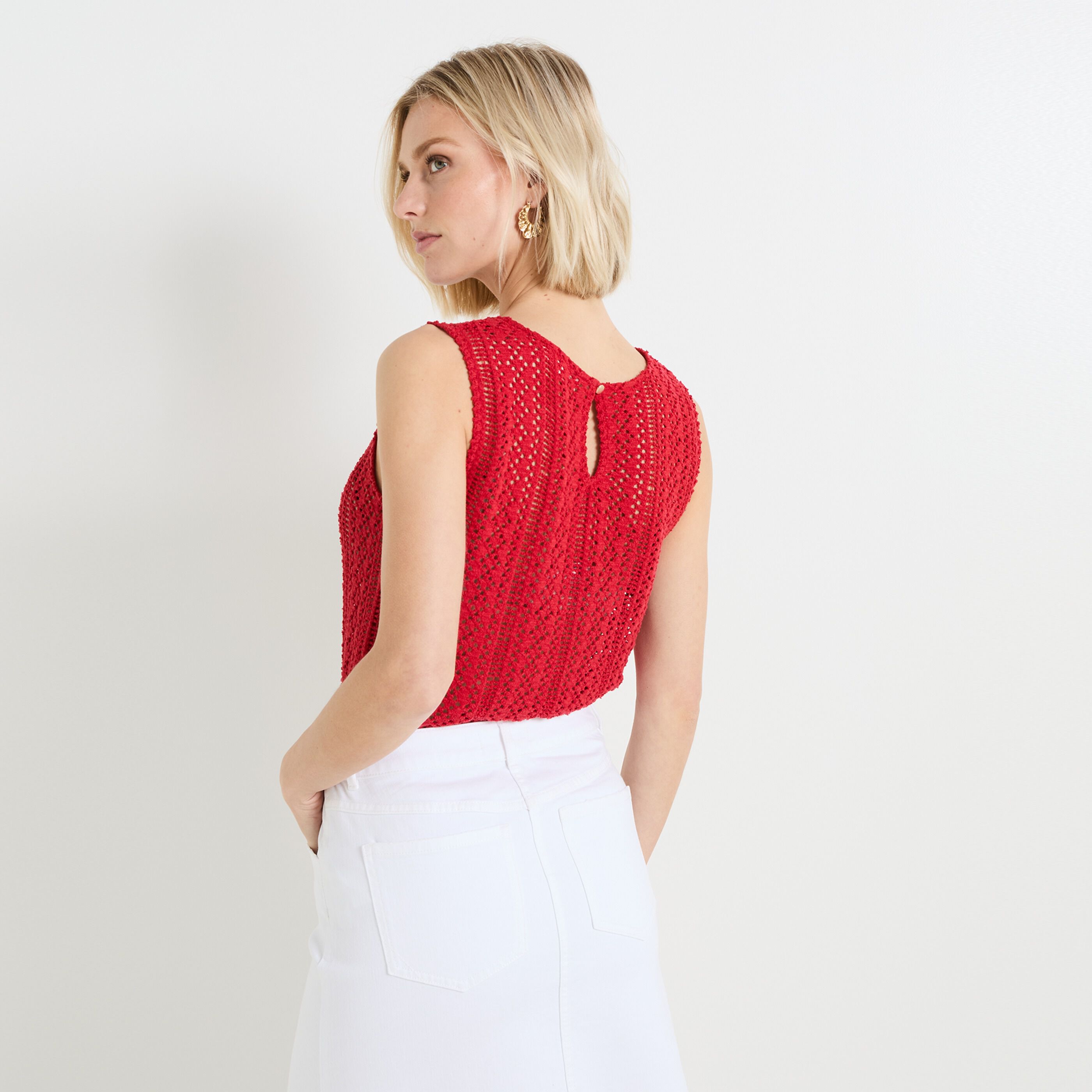 D&eacute;bardeur crochet femme