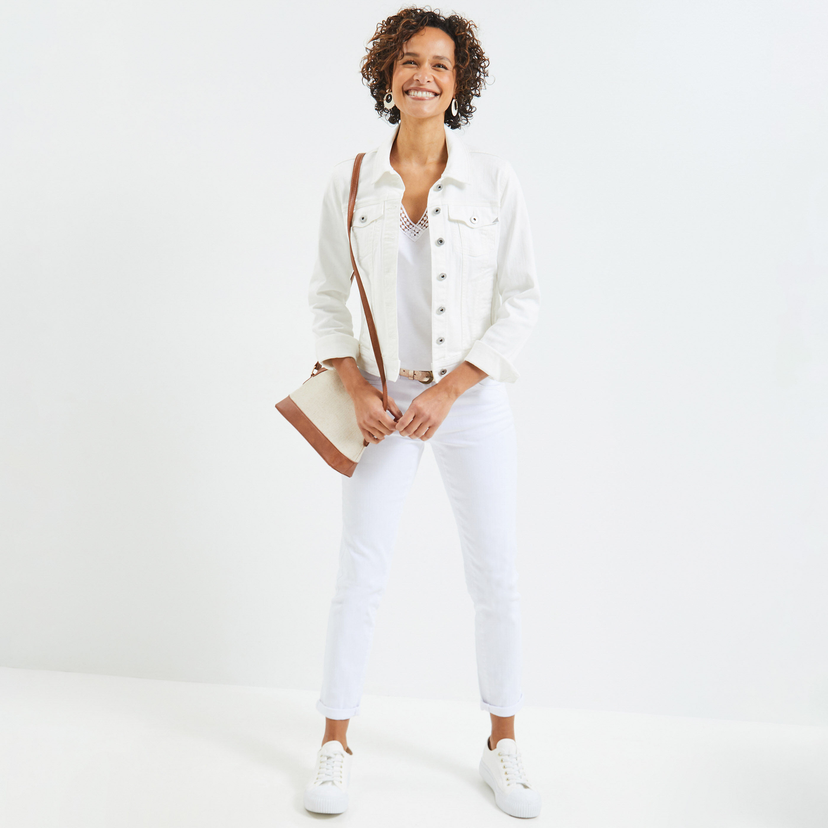 Jean de couleur femme BLANC Graindemalice