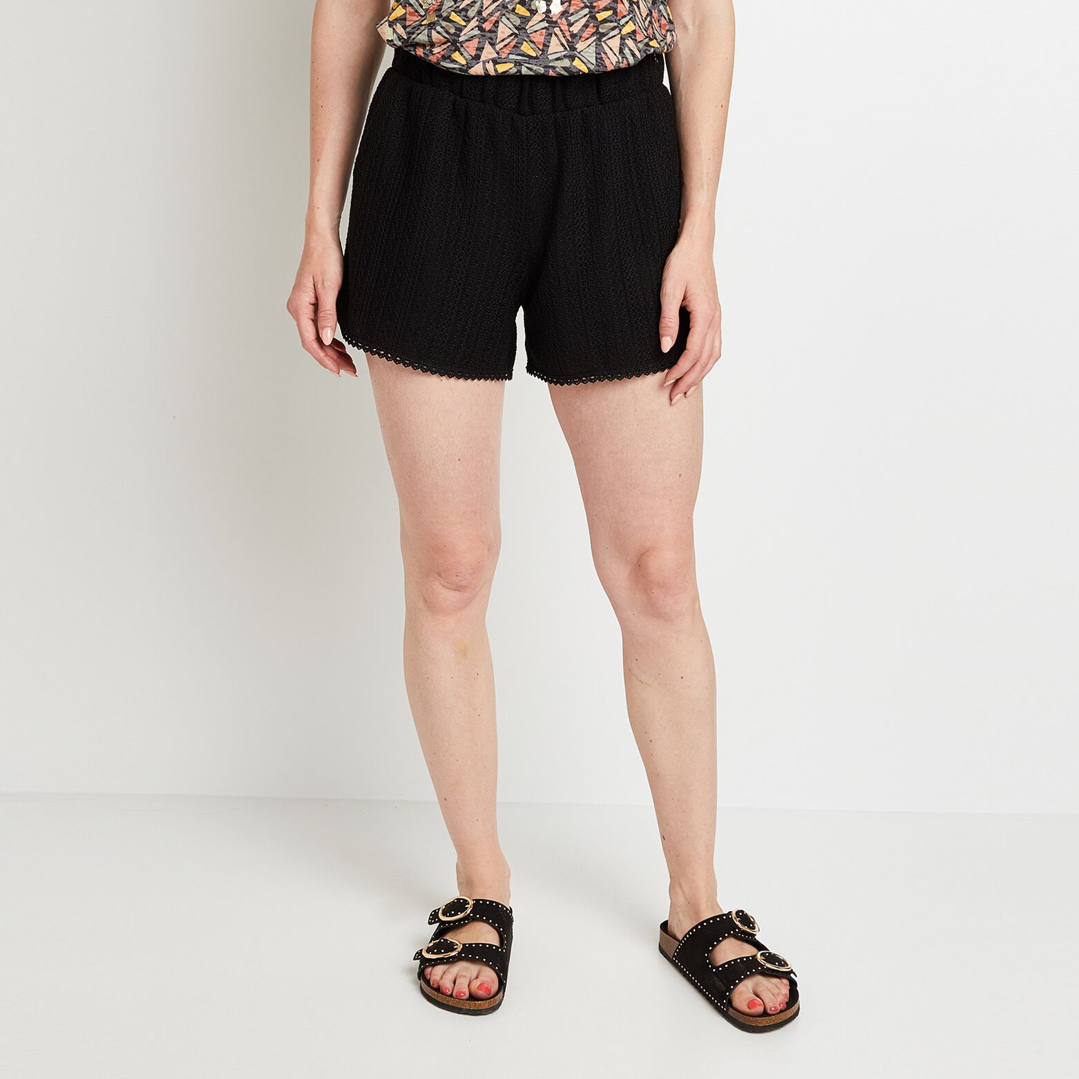 Short en maille femme