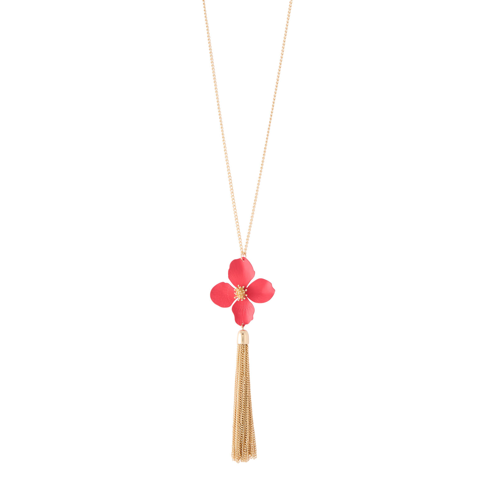 Sautoir pendentif forme fleur