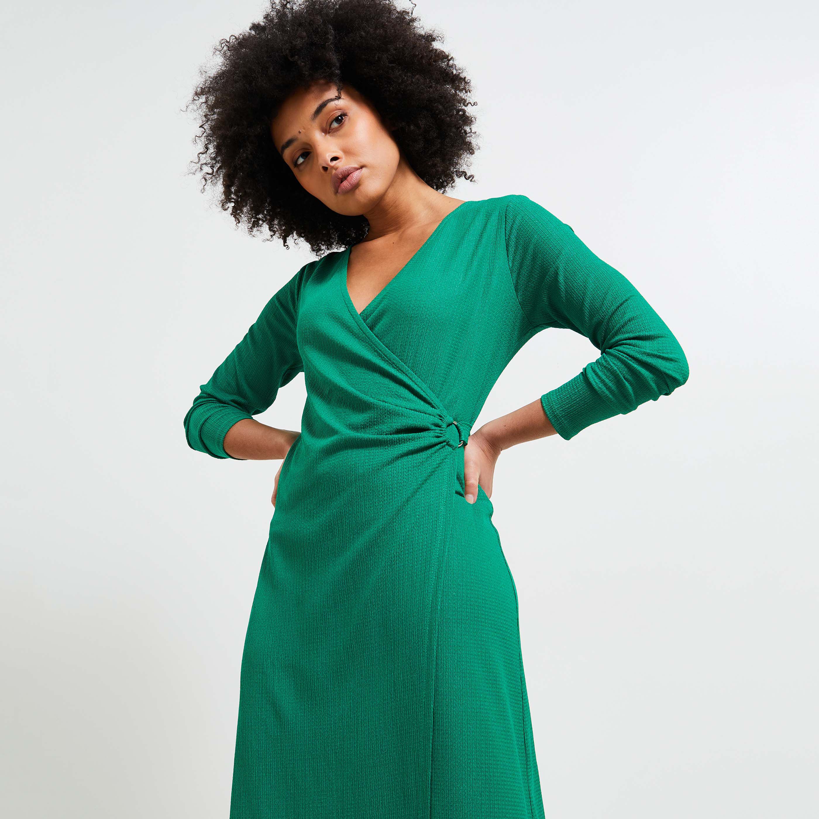 Robe longue maille femme