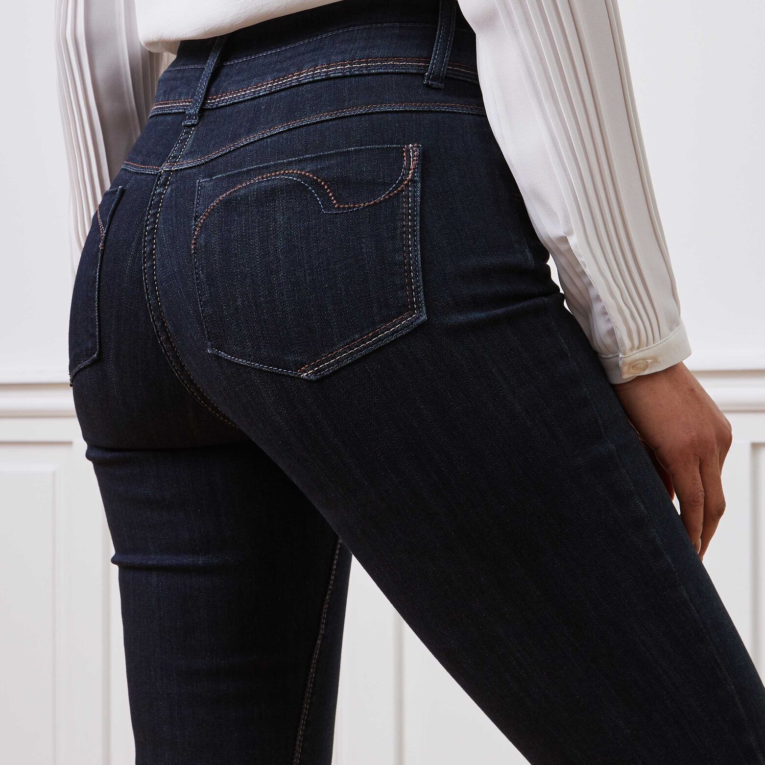 Jean raccourci taille haute HANOI femme