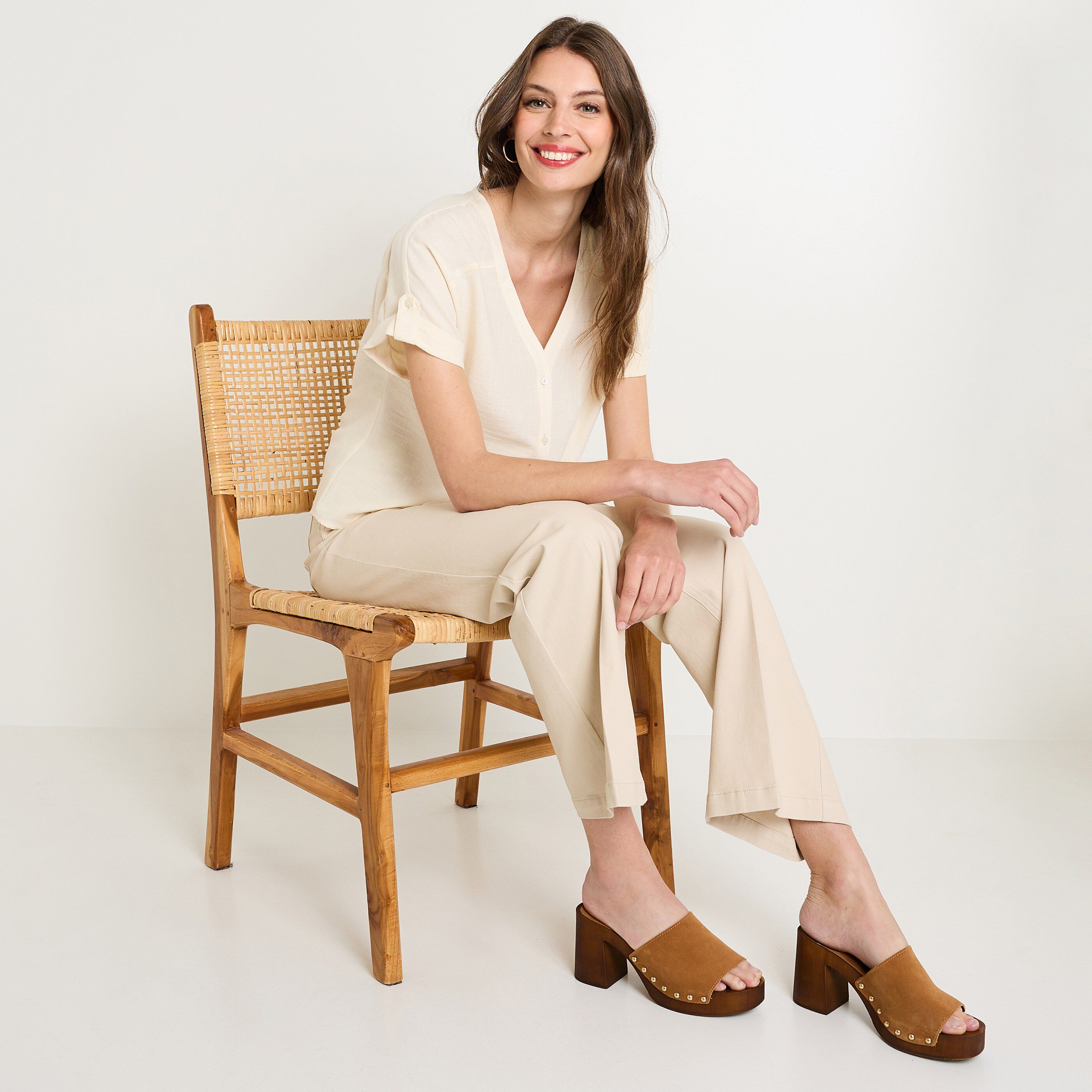 Chemise manches courtes femme