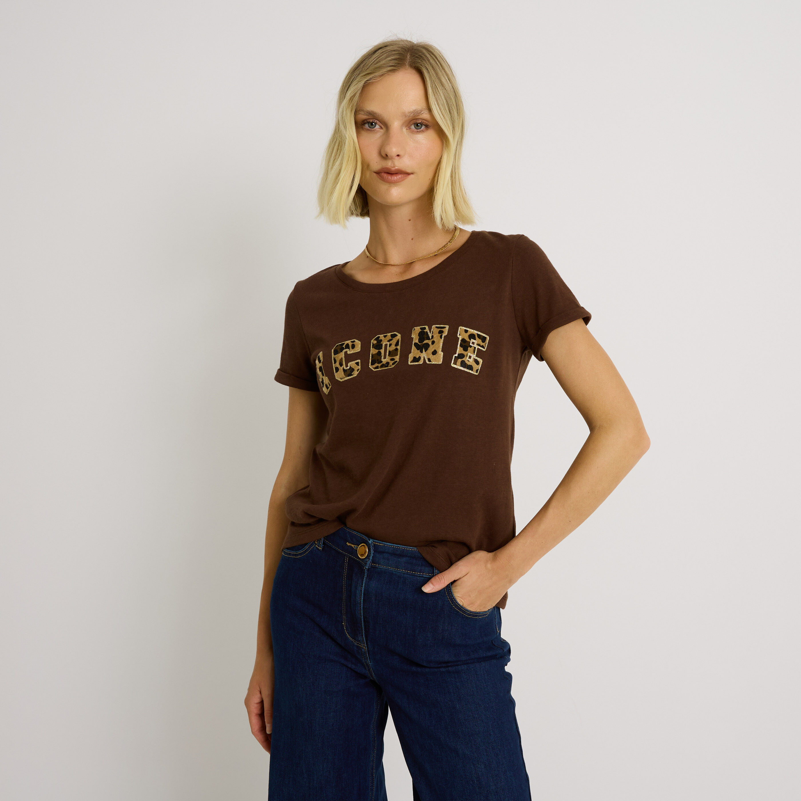 T shirt col rond femme