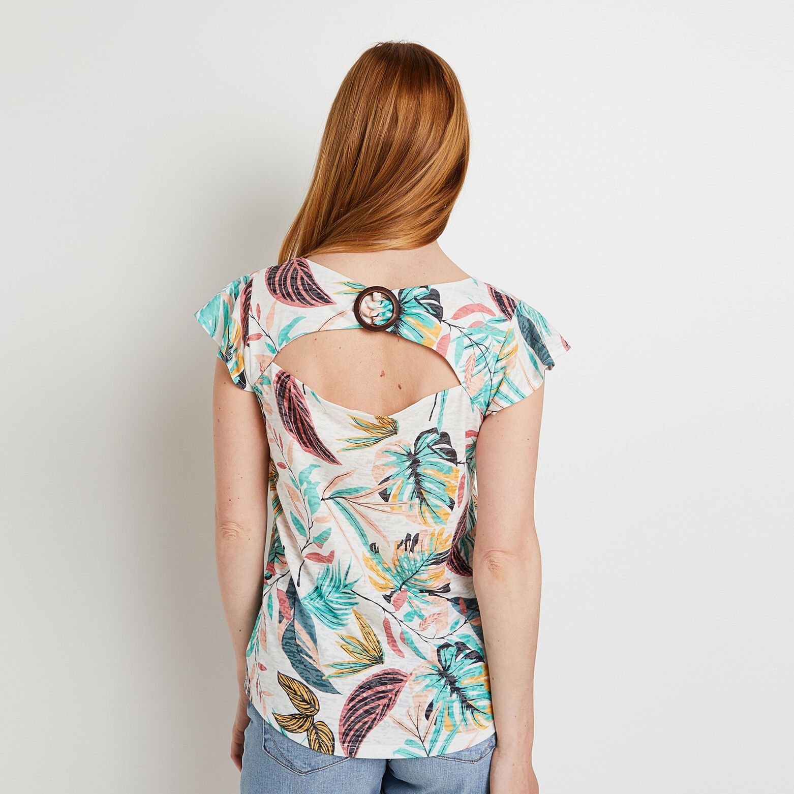 T-shirt col V femme