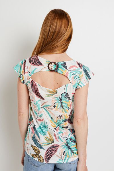 T-shirt col V femme