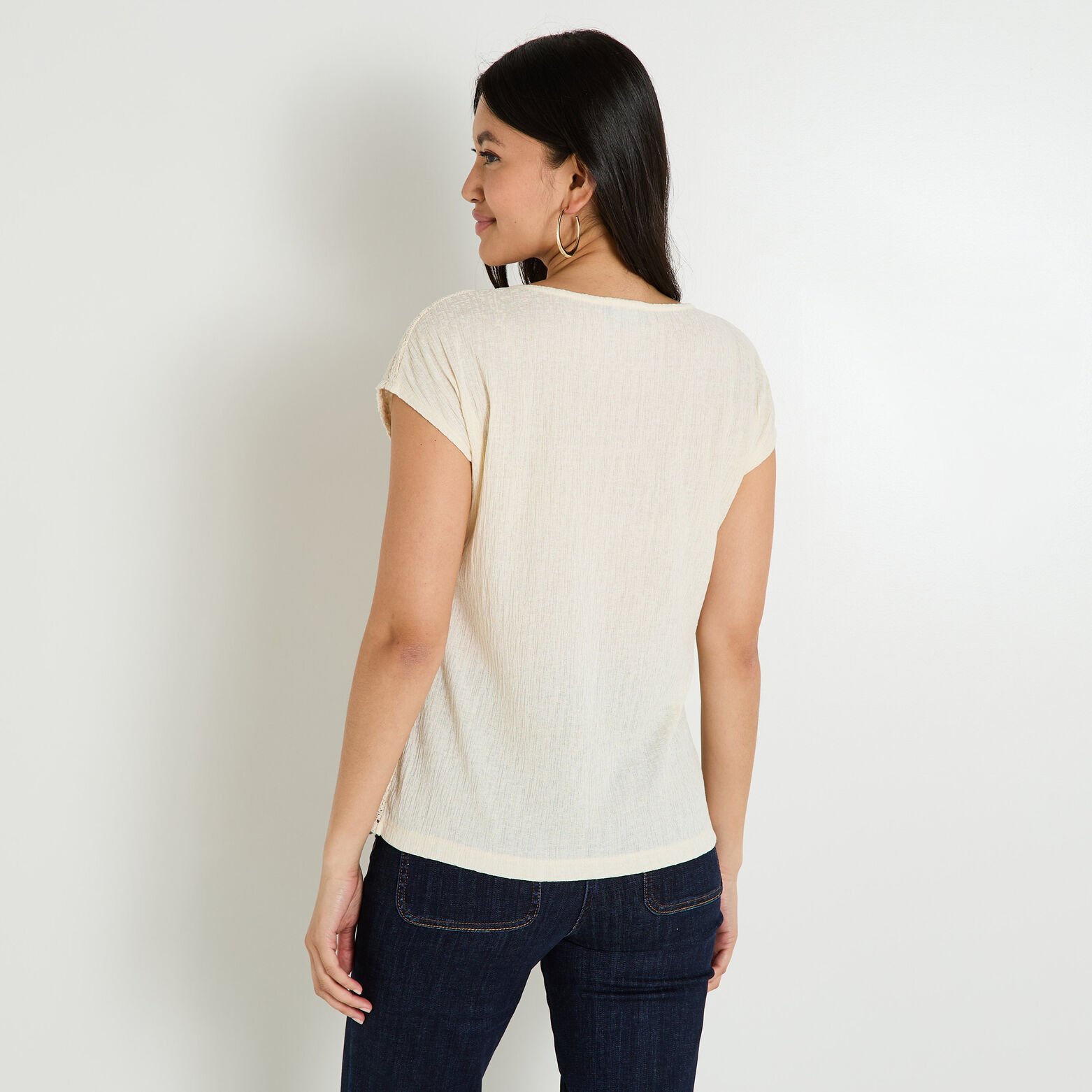 T shirt col rond femme