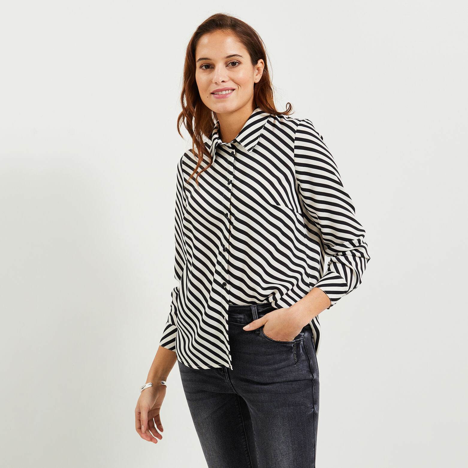 Chemise rayée femme