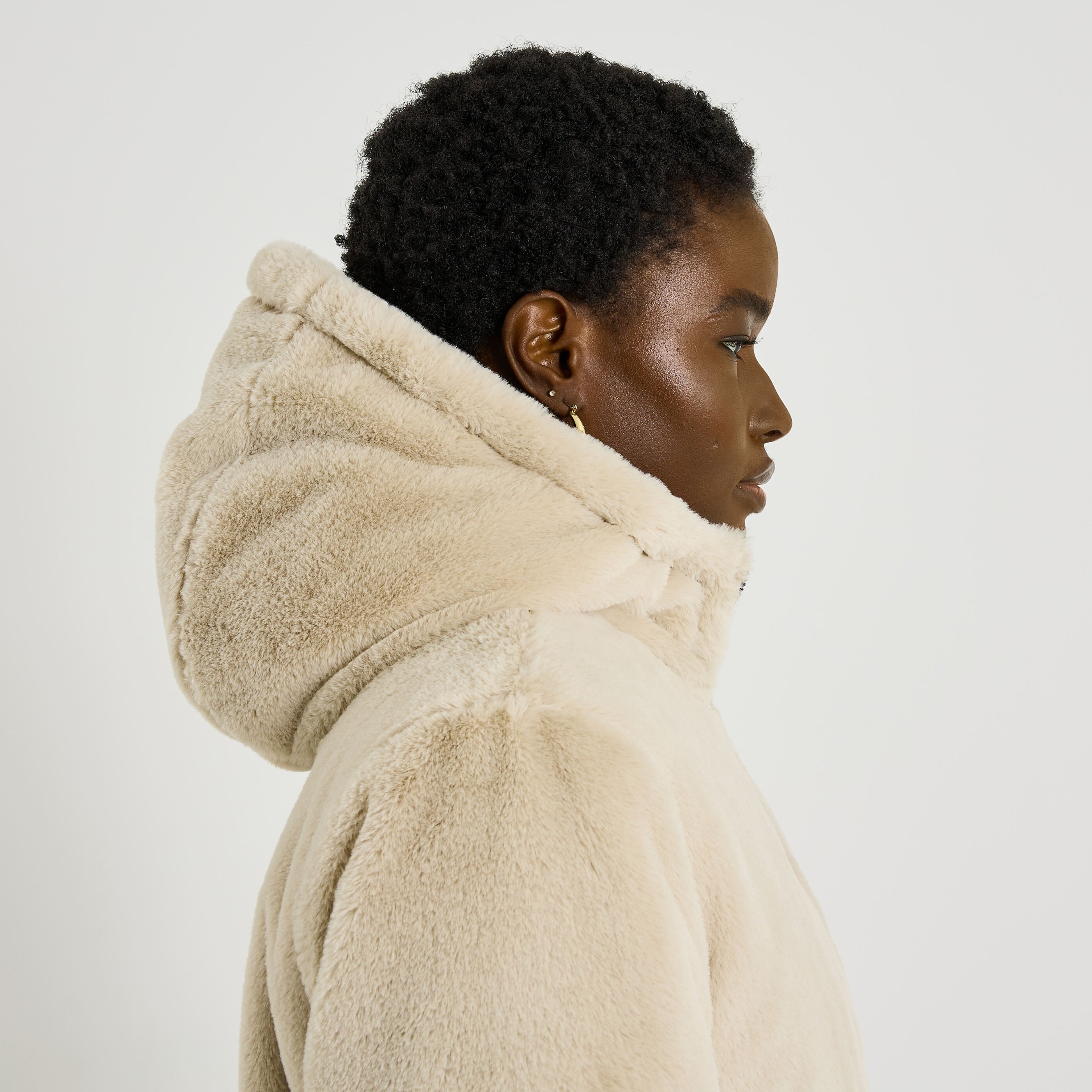 Parka imitation fourrure femme