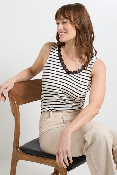 Débardeur col V femme