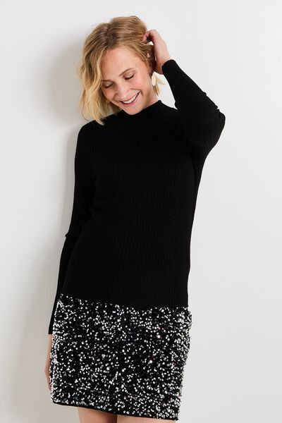 Pull col montant femme