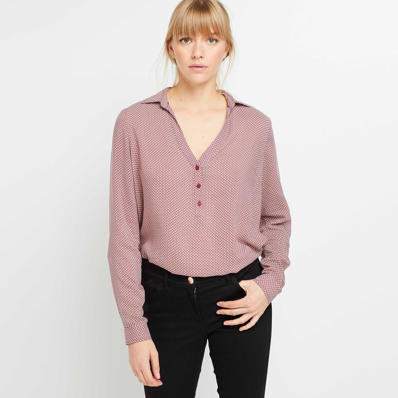 Blouse ample imprimée femme