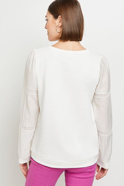 Sweat manches chemisier femme