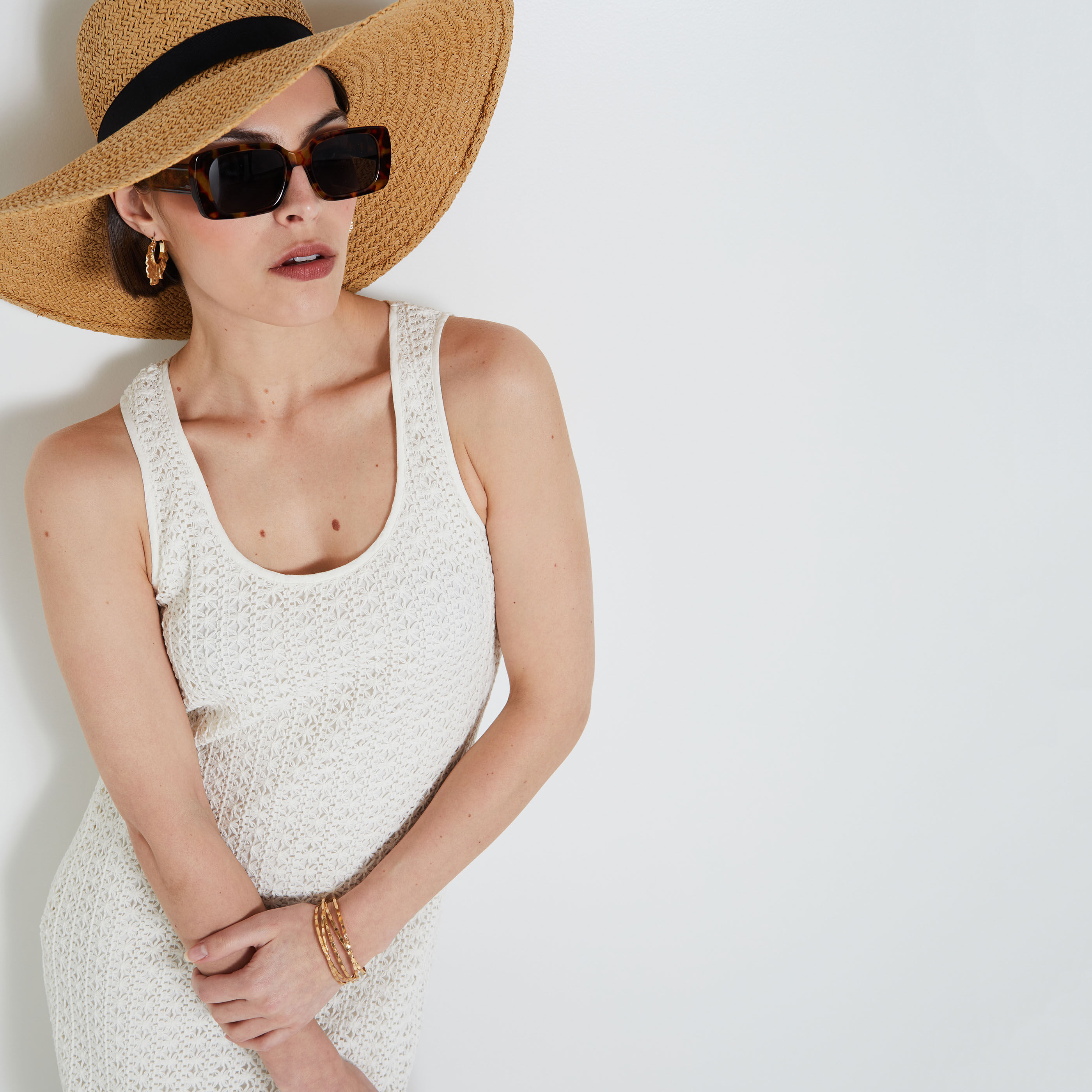 Robe longue crochet femme