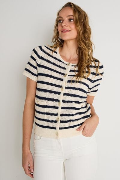 Gilet manches courtes femme