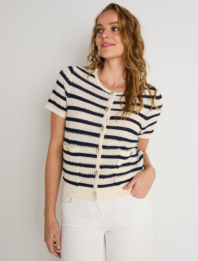 Gilet manches courtes femme