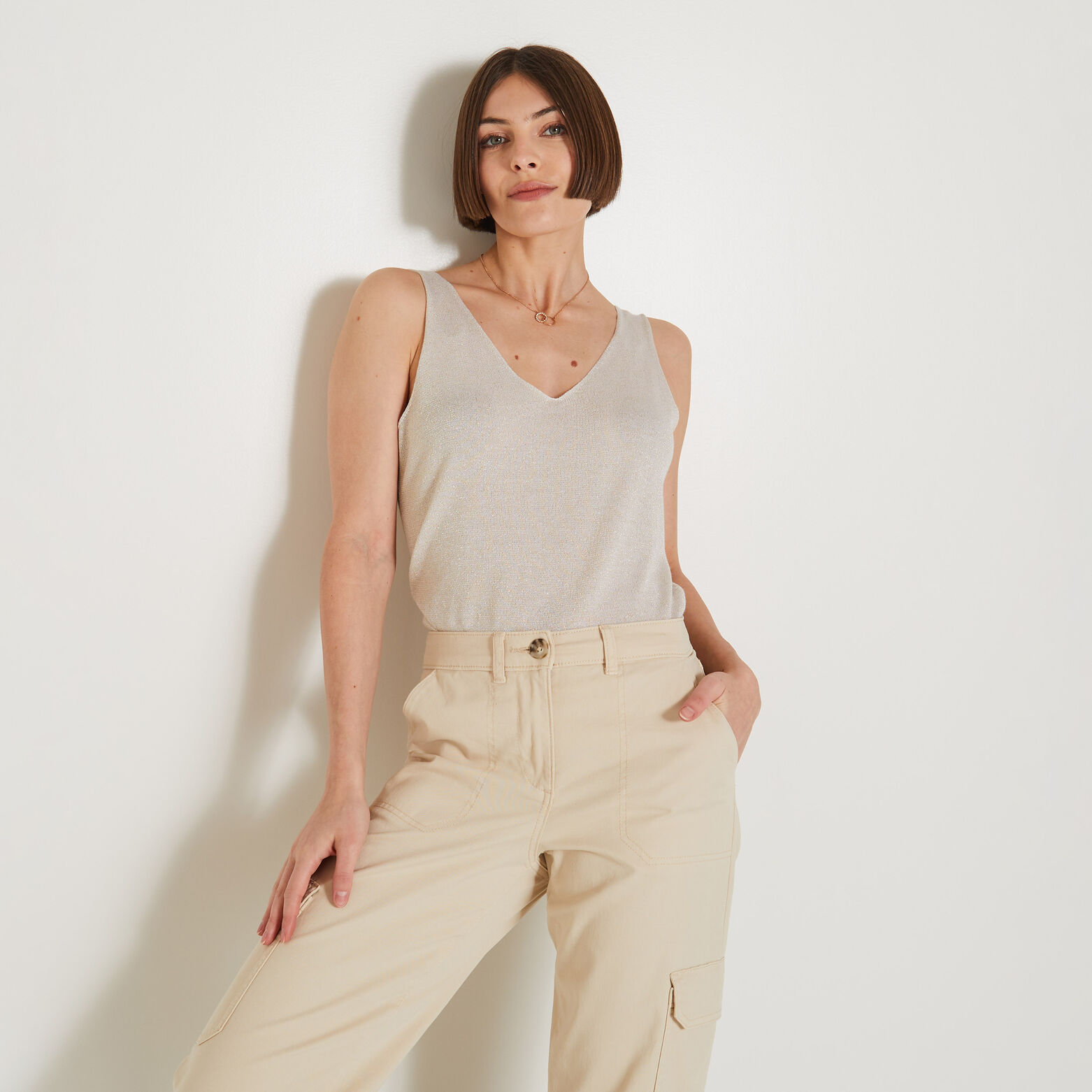 Débardeur maille femme