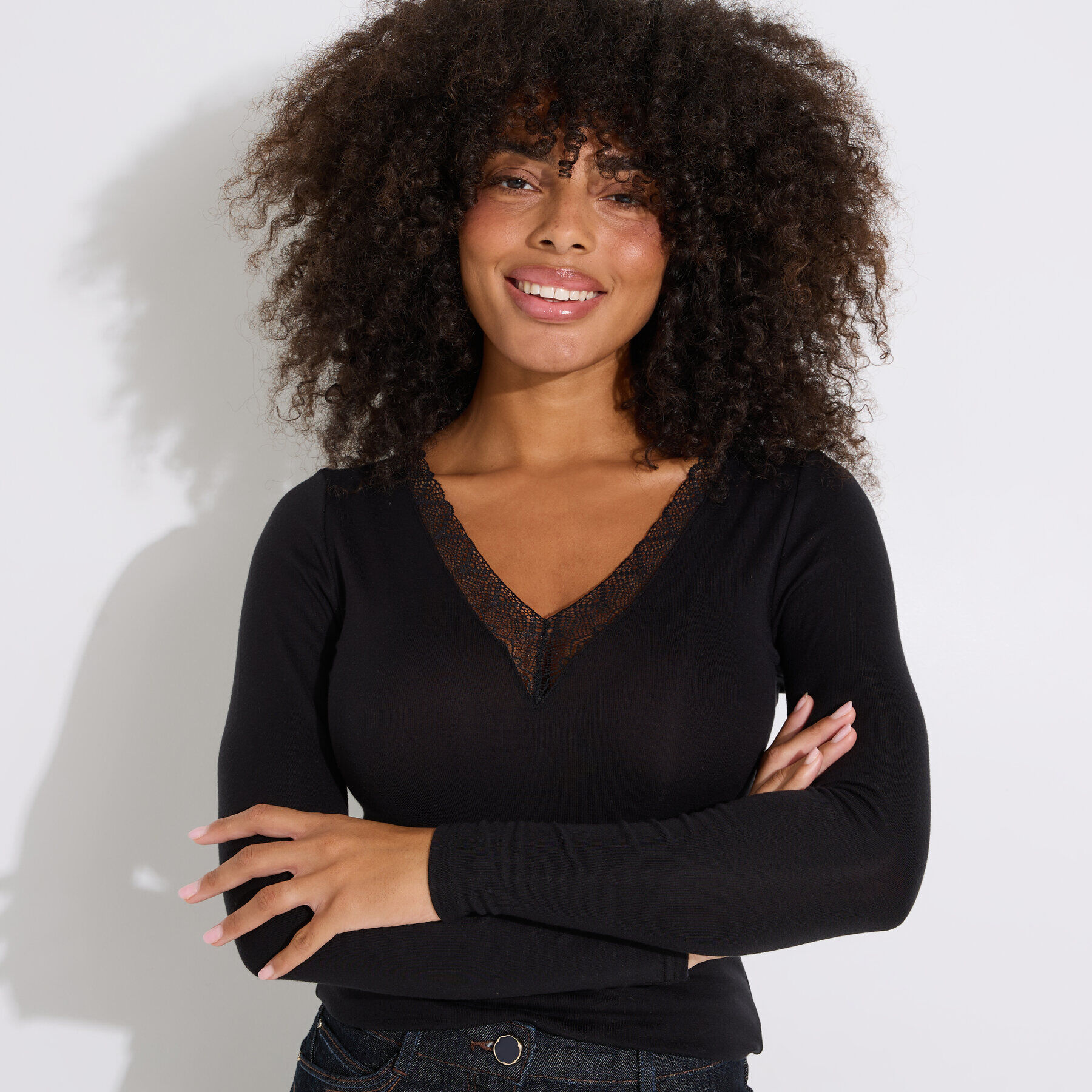 T-shirt Thermolactyl ajour&eacute; femme
