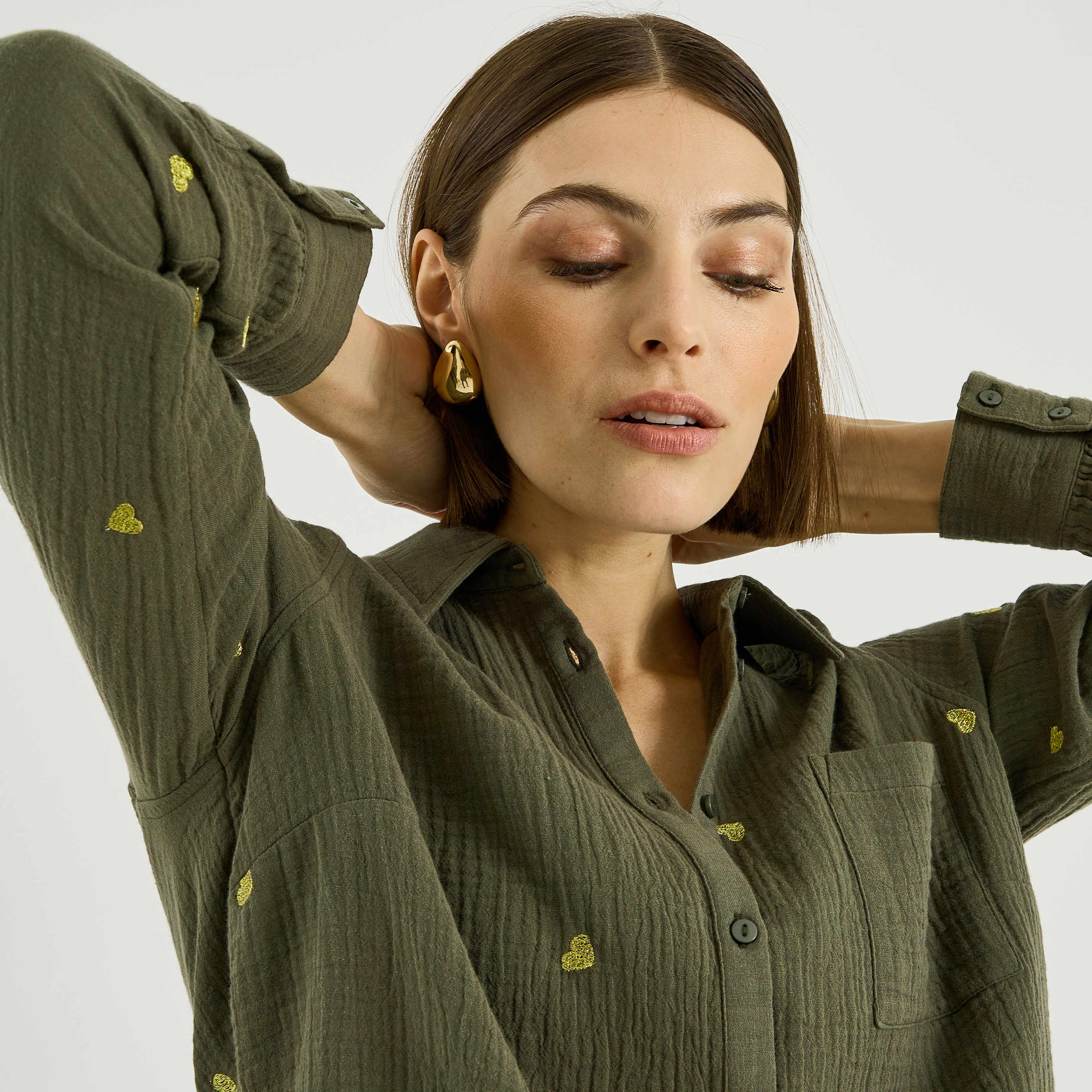 Chemise en gaze de coton femme