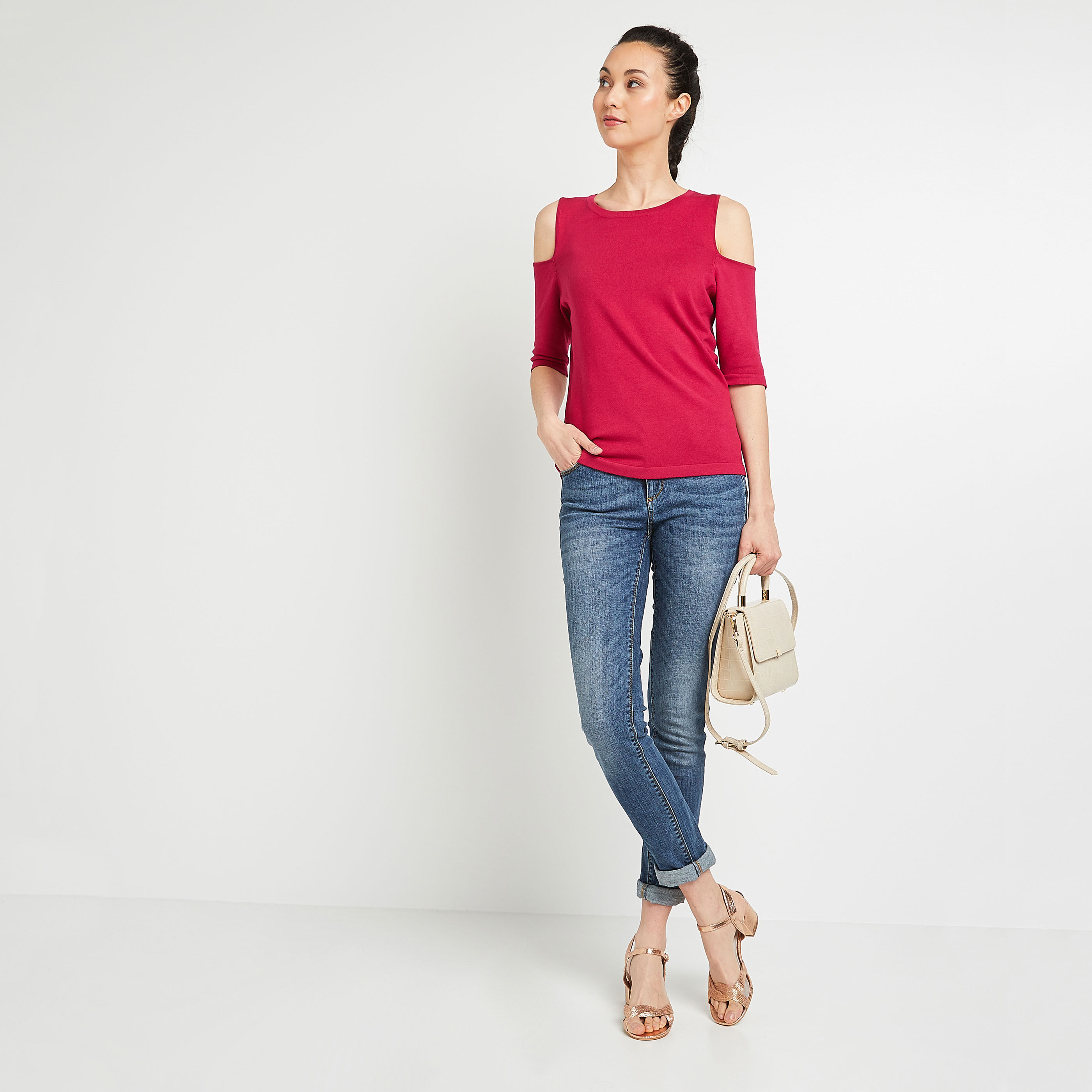 Pull epaule ouverte sales