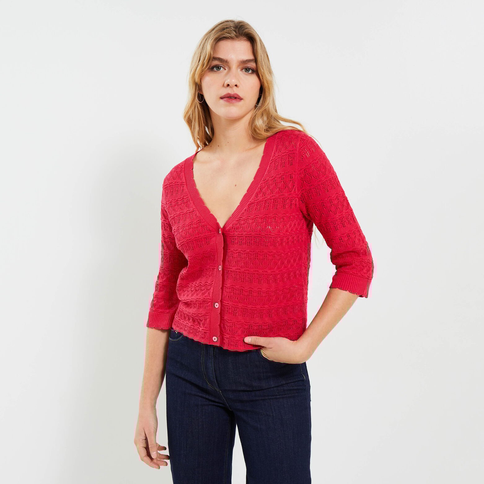 Gilet ajouré femme