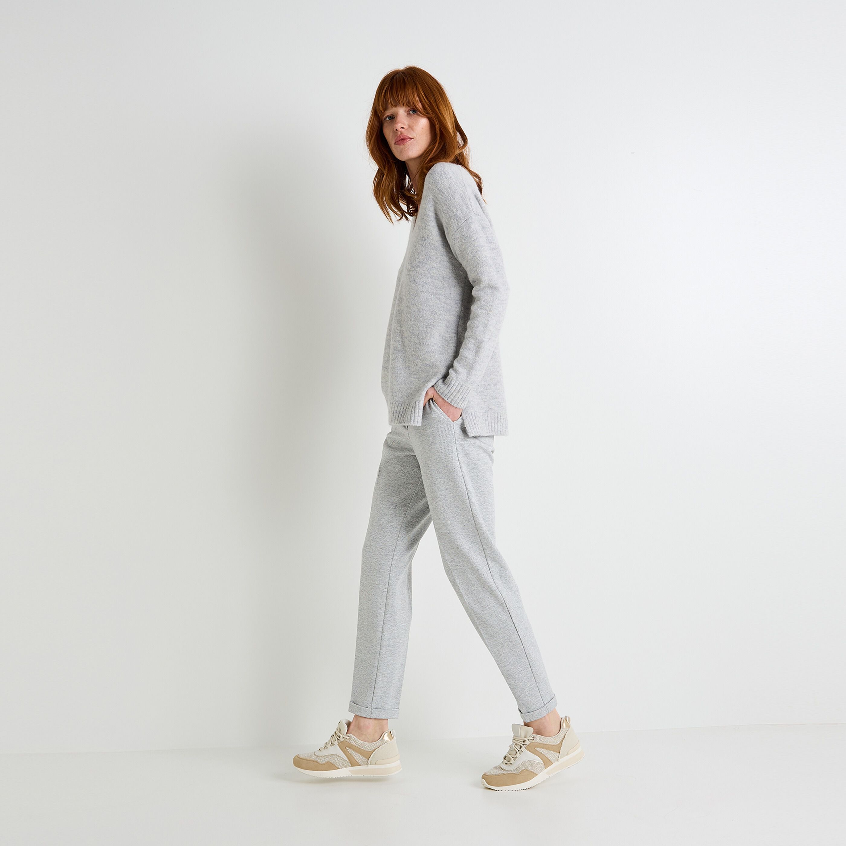 Pantalon cigarette femme