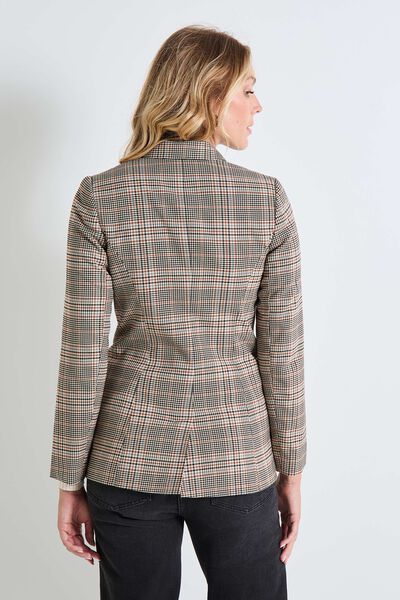 Blazer à carreaux femme