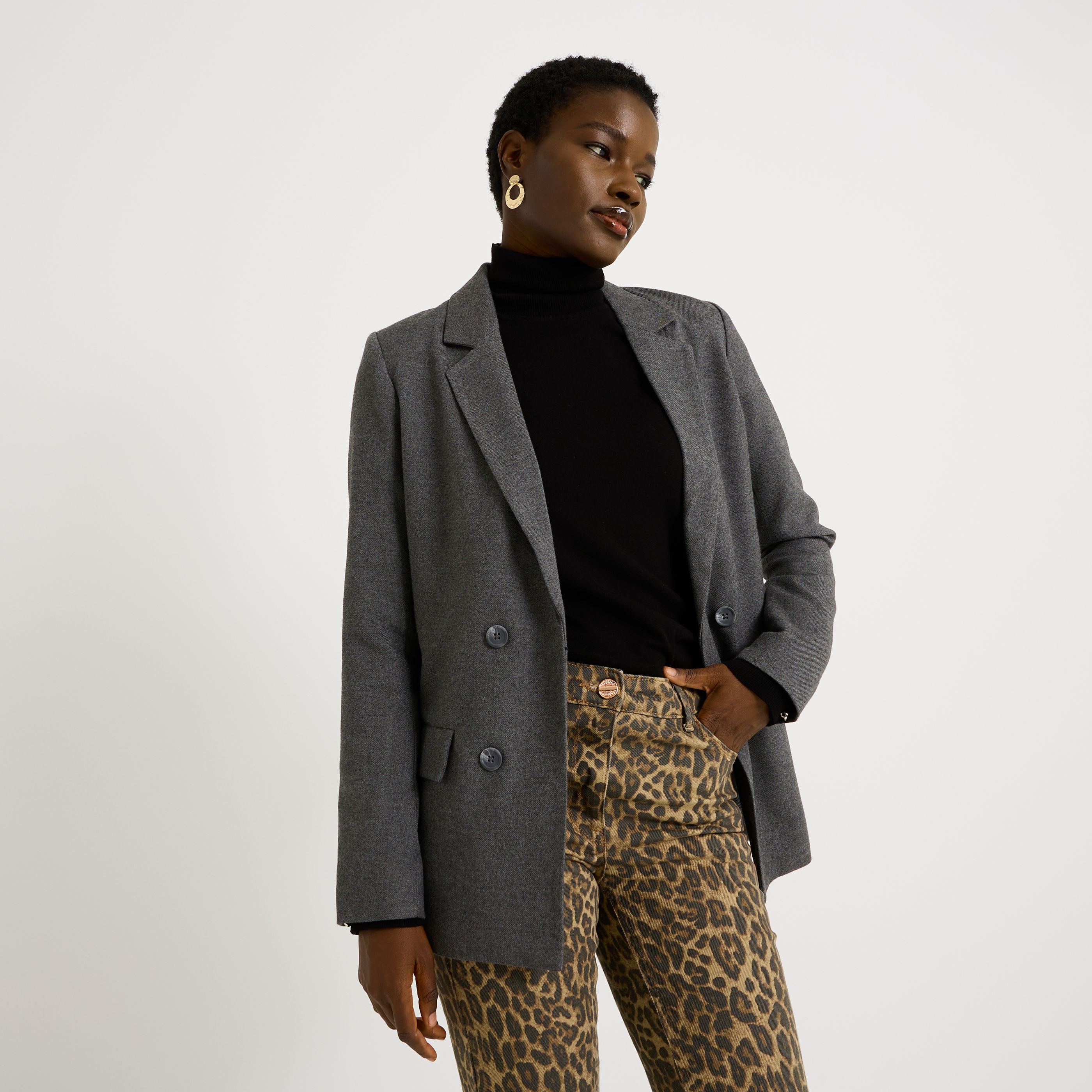 Blazer en flanelle femme