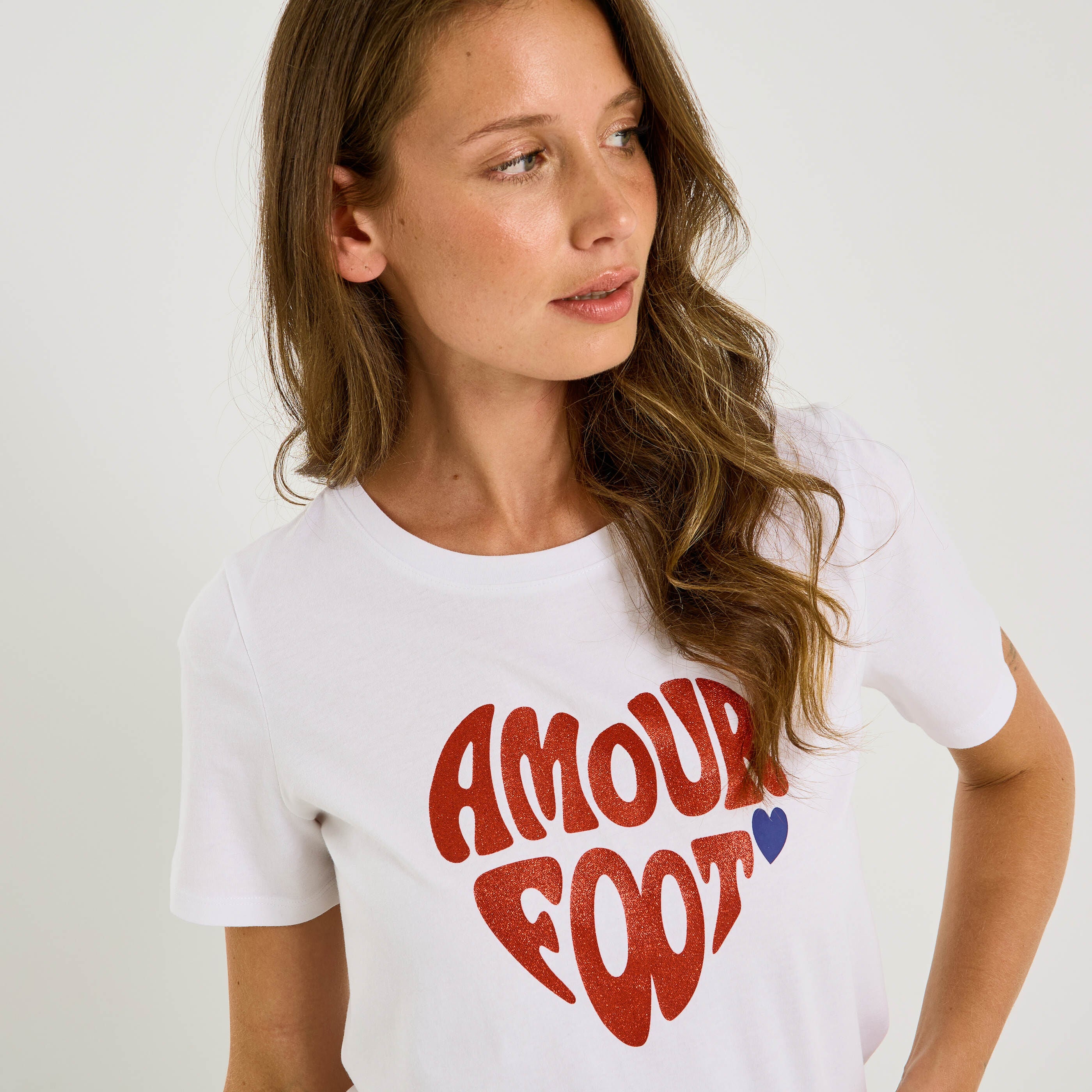 T-shirt graphique "Amour Foot" femme