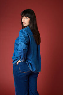 Blouse en denim femme