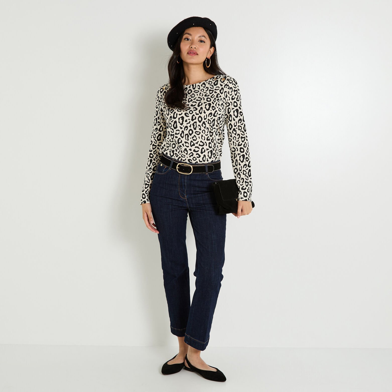 T-shirt imprimé léopard femme