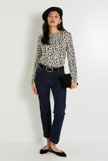 T-shirt imprimé léopard femme