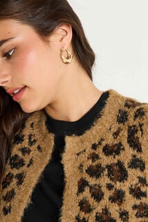 Gilet sans manches imprimé léopard femme