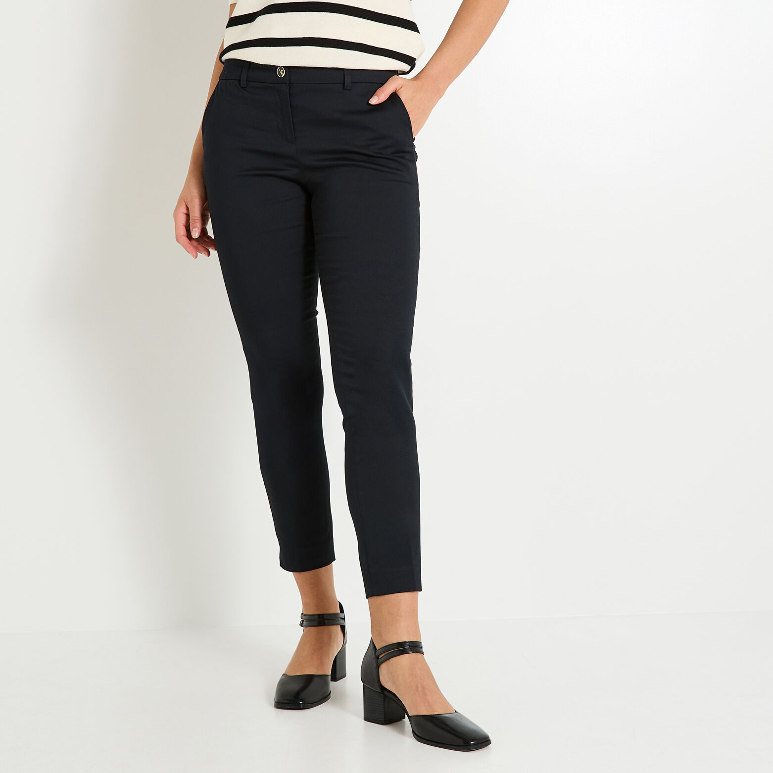 Pantalon tall raccourci femme