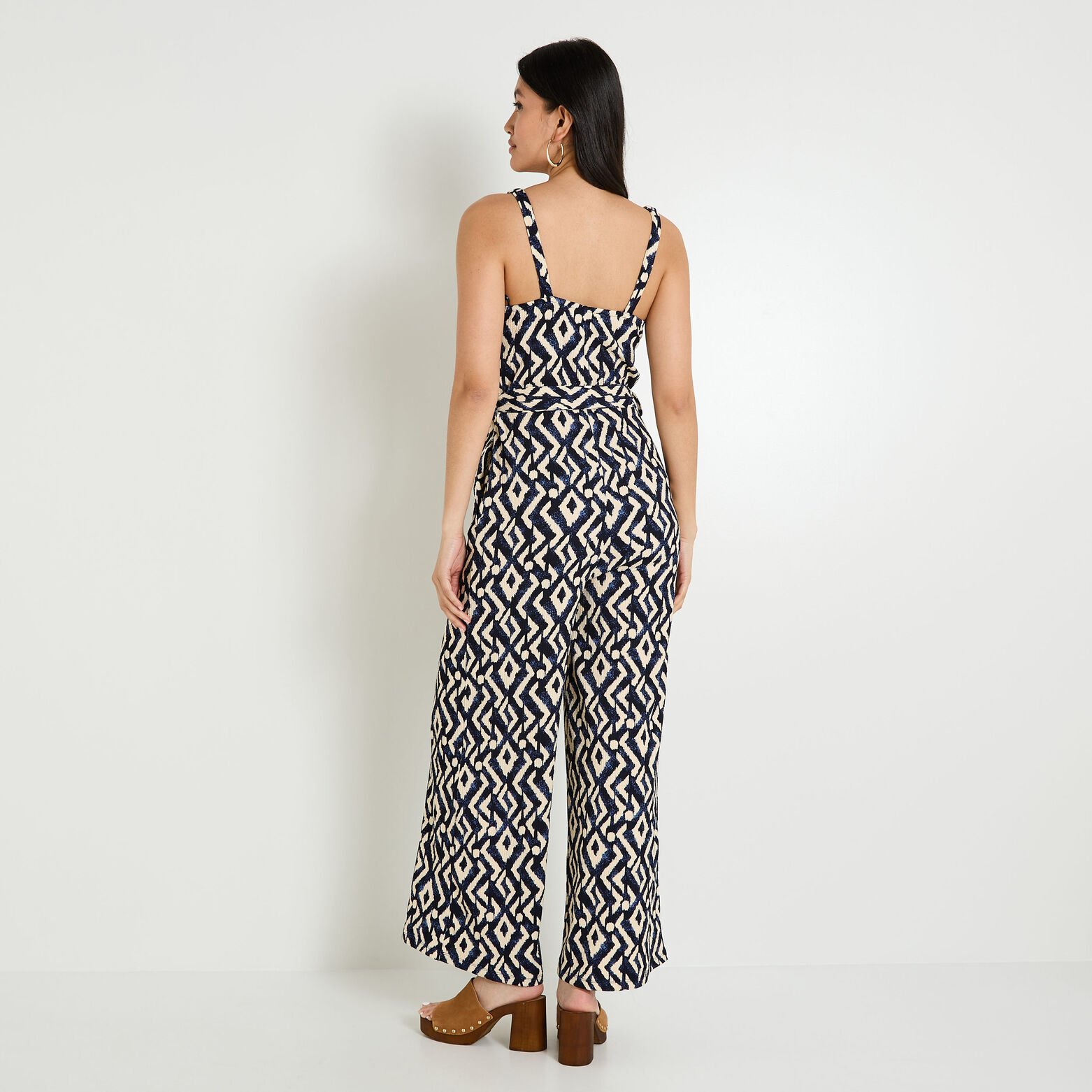 Combinaison en maille imprimée femme