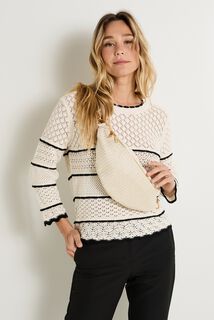 Sac banane rayé femme