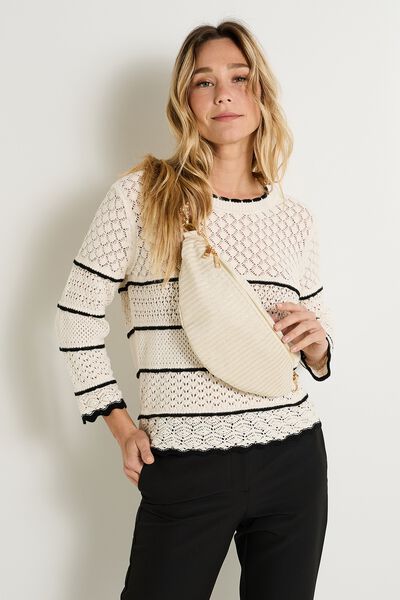 Sac banane rayé femme