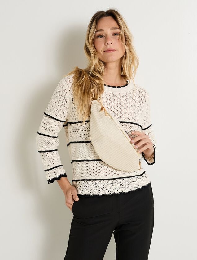 Sac banane rayé femme