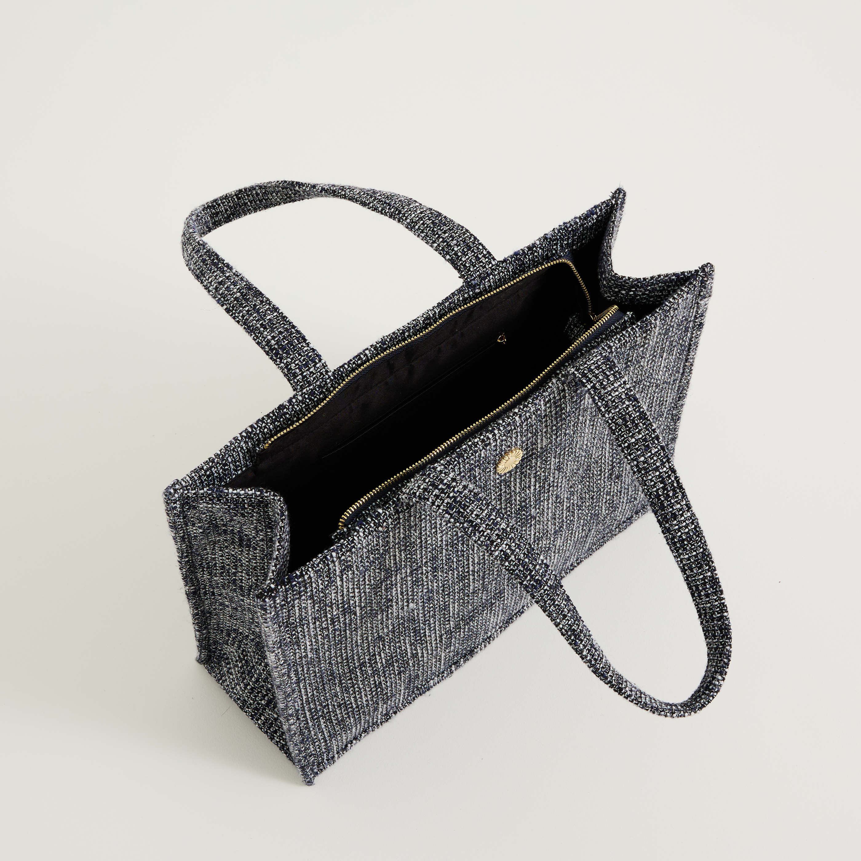 Grand sac cabas en tweed