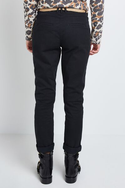 Pantalon chino avec ceinture femme