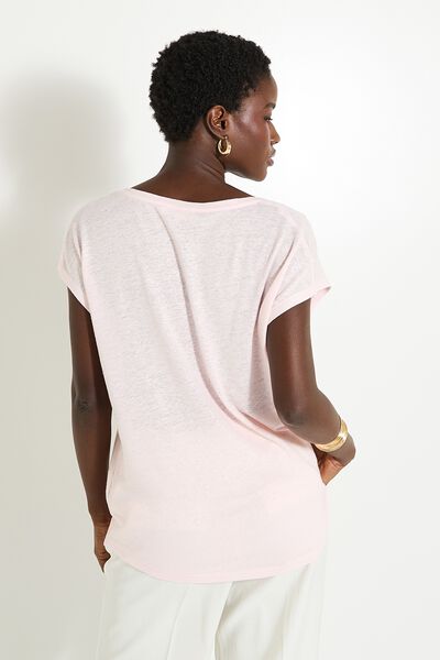 T-shirt en lin mélangé femme