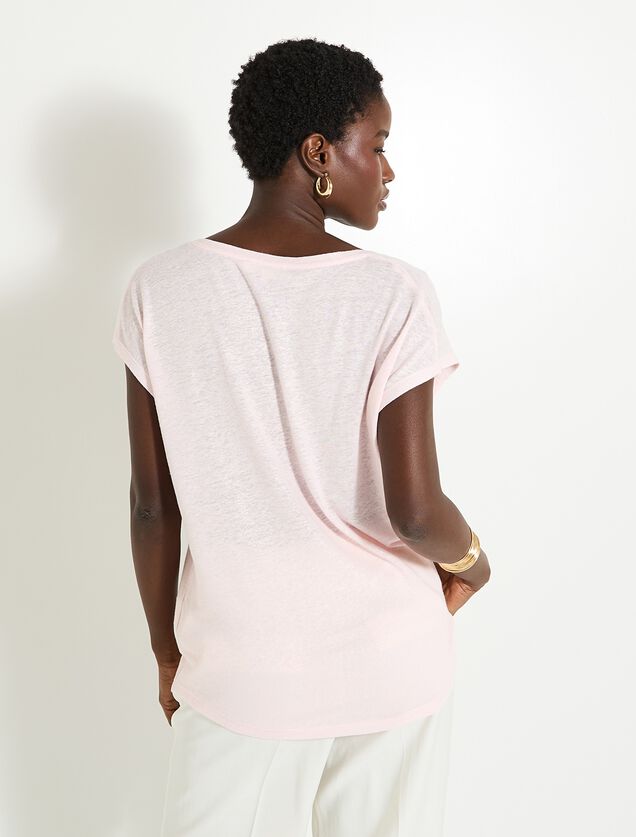 T-shirt en lin mélangé femme