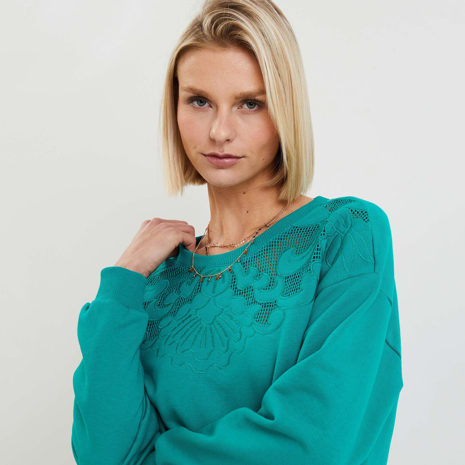 Sweat ajouré femme