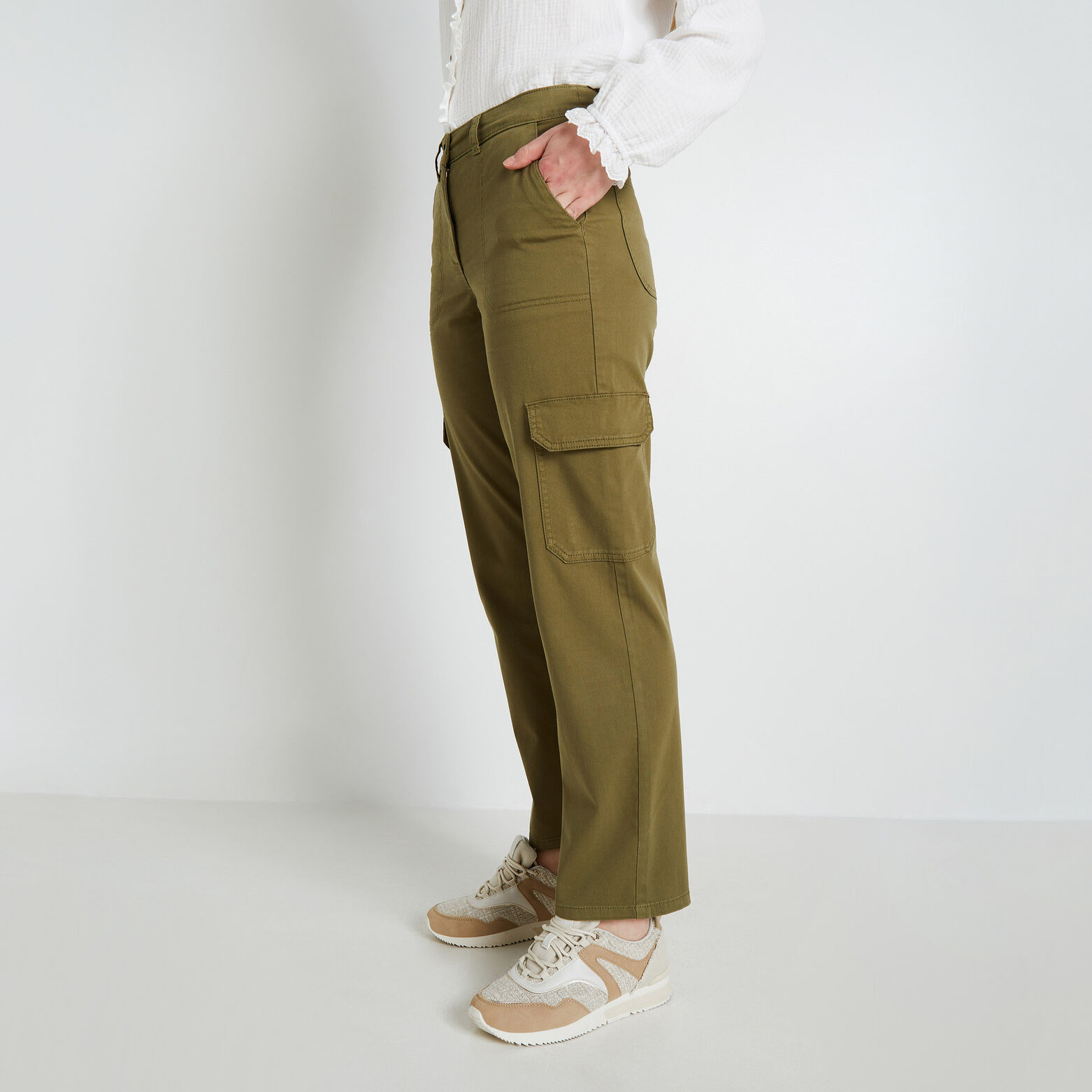 Pantalon cargo femme KAKI