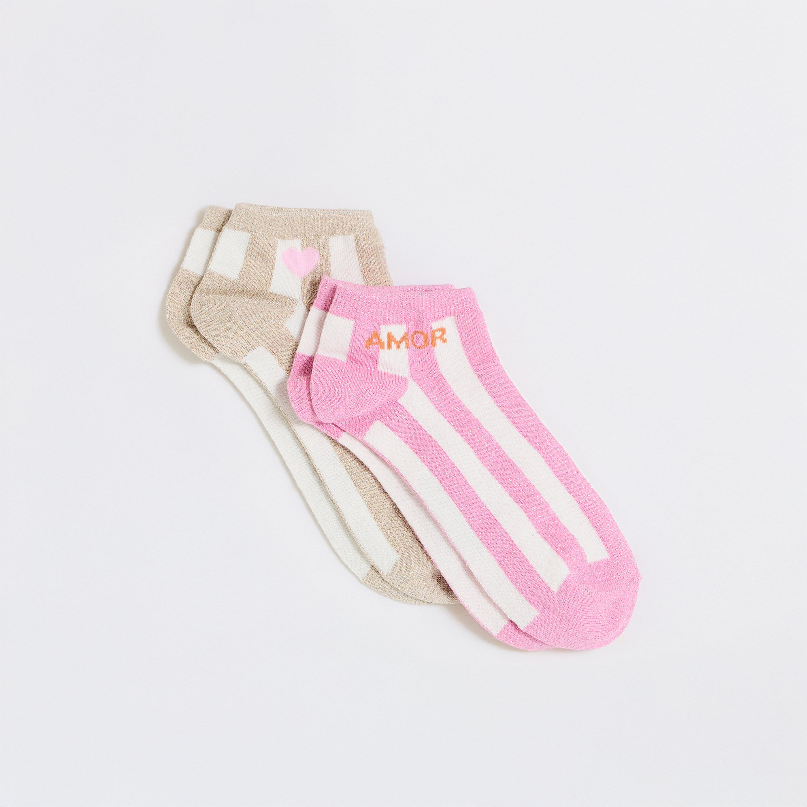 Lot de 2 paires de socquettes femme