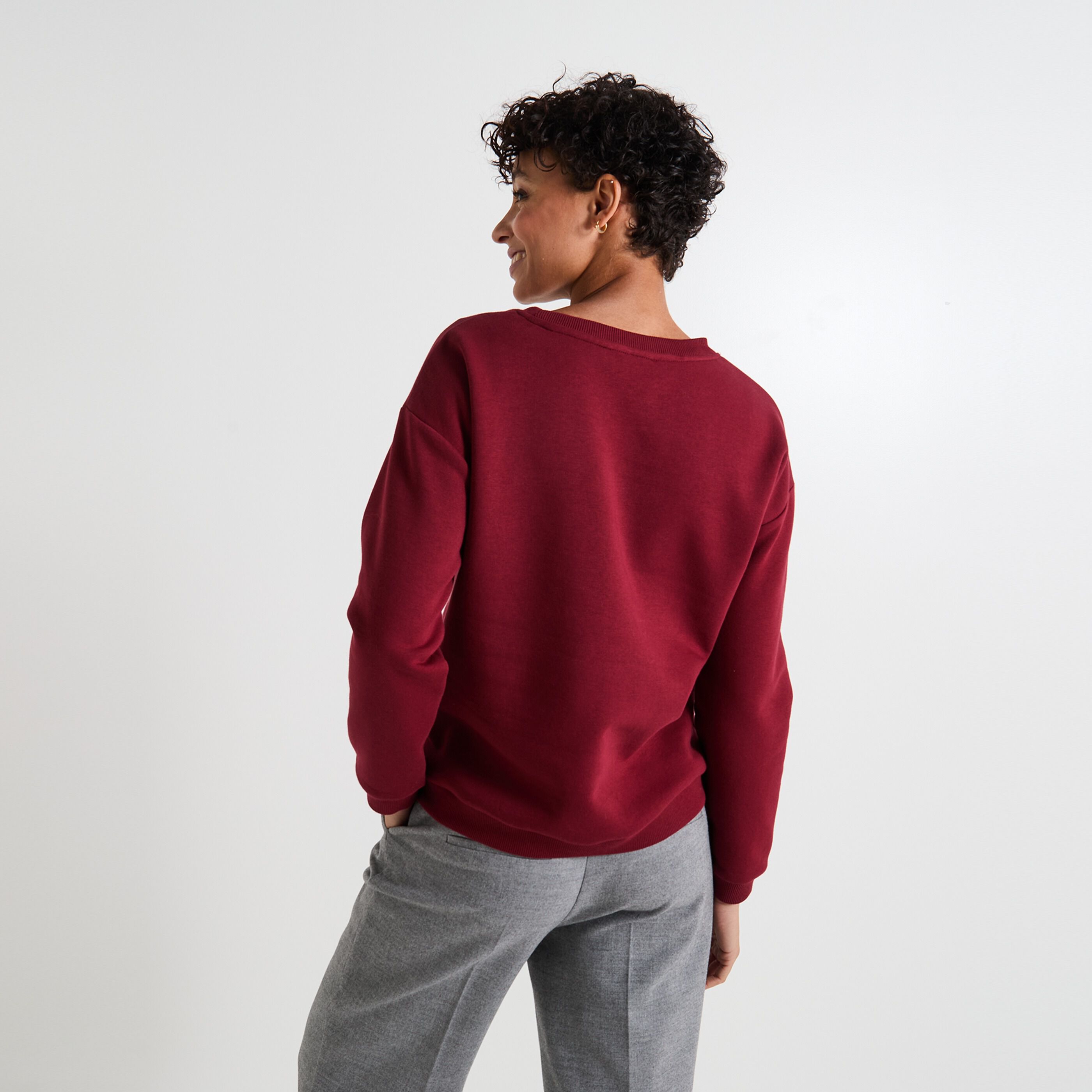 Sweat imprim&eacute; femme