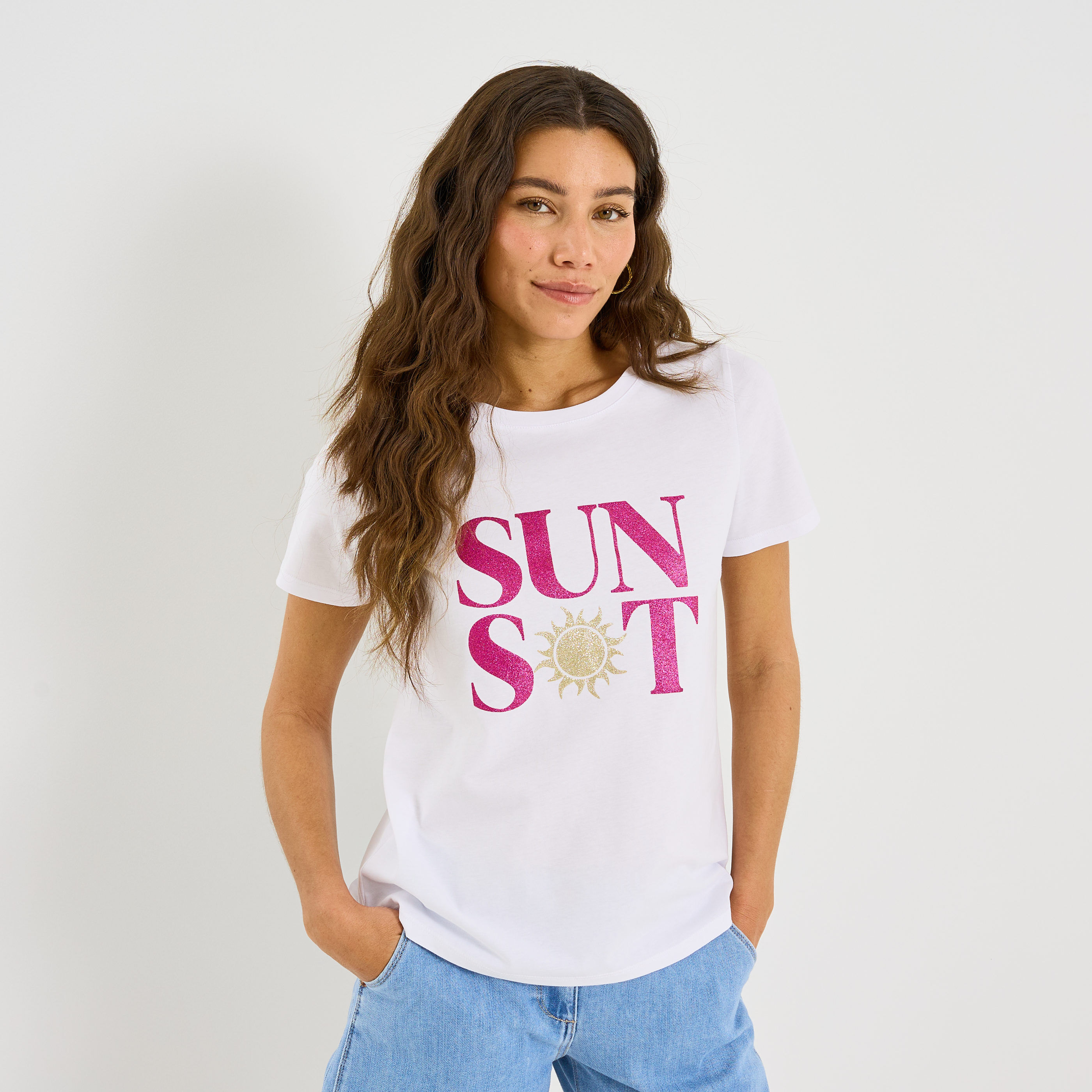 T-shirt manches courtes SUNSET femme